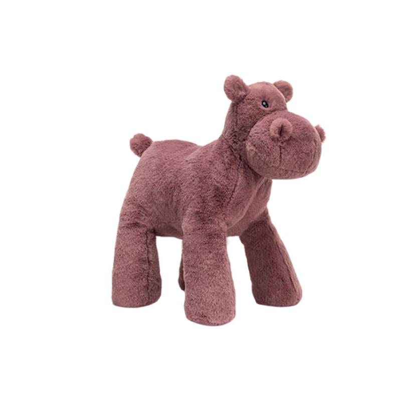 JELLYCAT Животные джунглей Хагди Гиппопотам Успокаивающая кукла Плюшевая кукла 22 см высотой gray