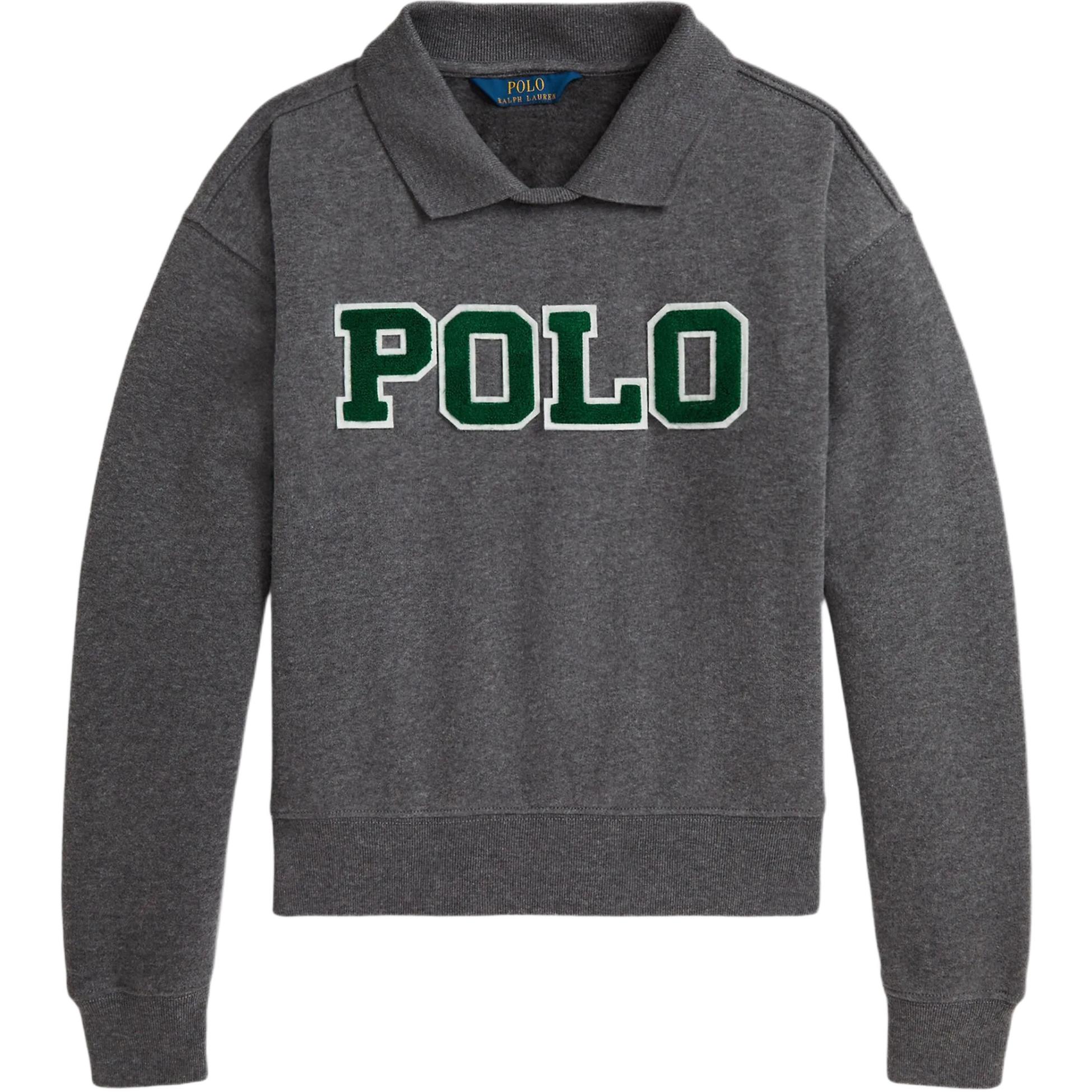 Polo Ralph Lauren Вязаная футболка-поло с длинным рукавом и надписью Детские топы 313979022-001 L black