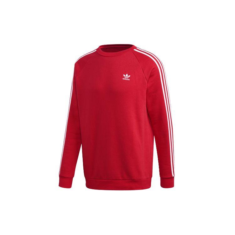 Мужская толстовка с круглым вырезом Adidas Originals с 3 полосками, красный FM3761 L red