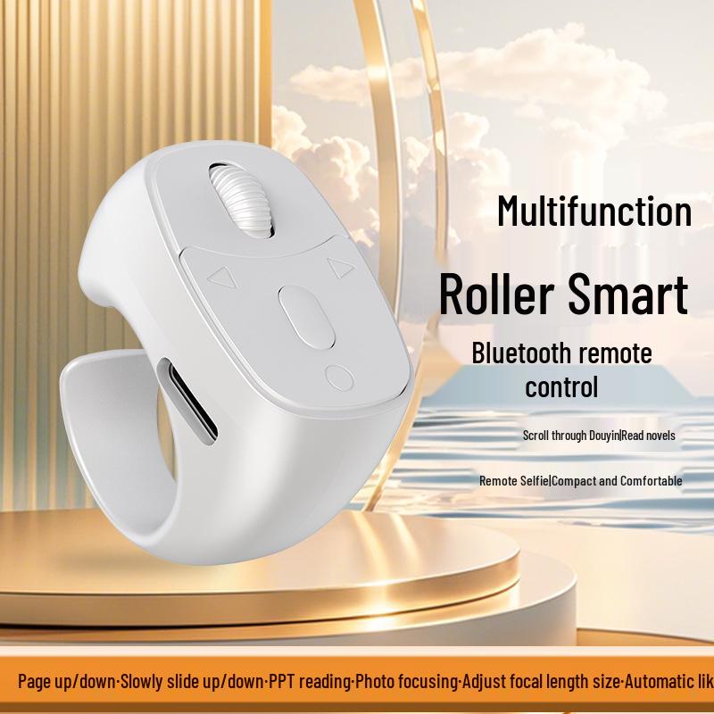 Новый роллерный Bluetooth пульт: Фото, Зум, Обратный объектив, Электронная книга, Видео, Управление музыкой белый Chose One