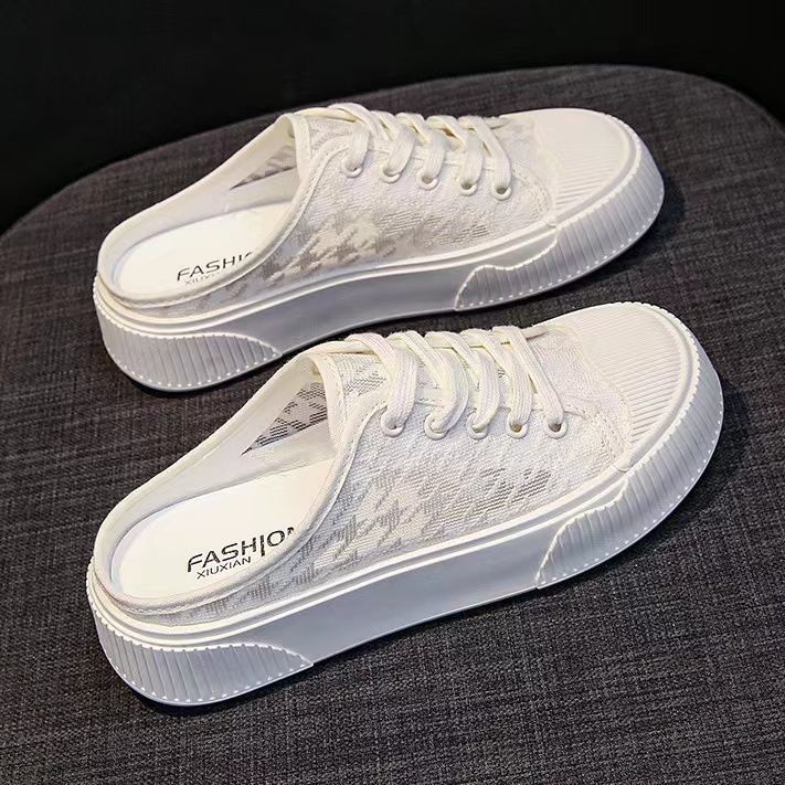 Сандалии Off White Slides Outside Shoes for Women 2024 Mules Summer Transparent Woman Slippers Low Healing Junior Designer IB 35 gray ManCave Closet