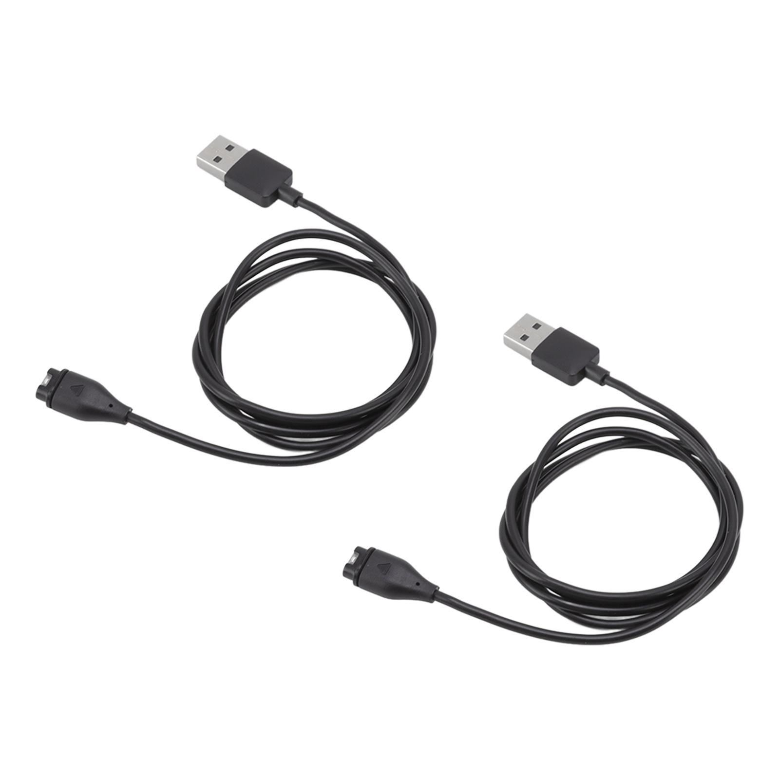2 шт. кабель для зарядки часов USB-кабель для зарядки аксессуар подходит для Garmin Vivomove Sport Venu 2 Plus black Automobile and motorcycle supplies