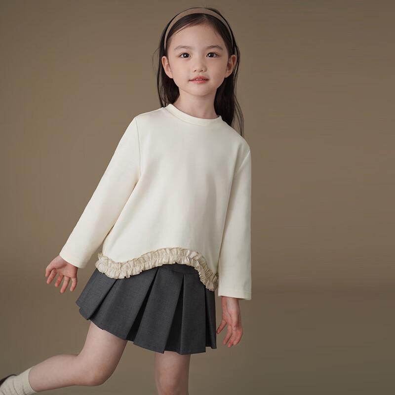 Однотонный лонгслив для девочек Hacikis 160 white JDST online