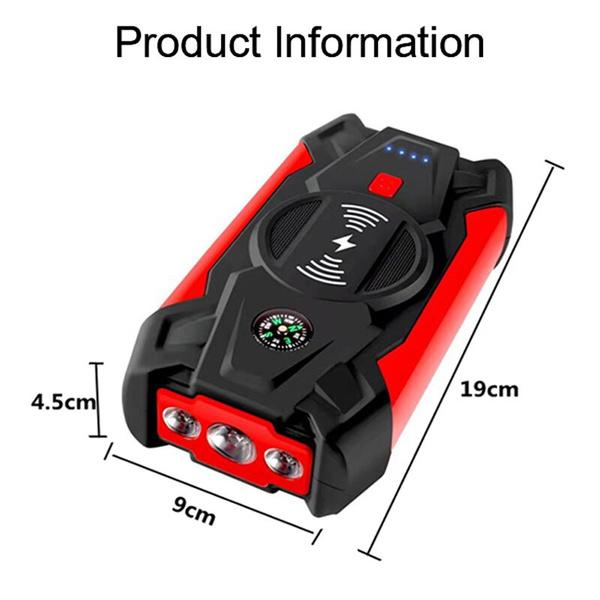 39800mAh автомобильный пусковой USB-портативный внешний аккумулятор, зарядное устройство для автомобильного аккумулятора, пусковое устройство 12 В, аварийное пусковое освещение автомобиля US Plug black Eeeza