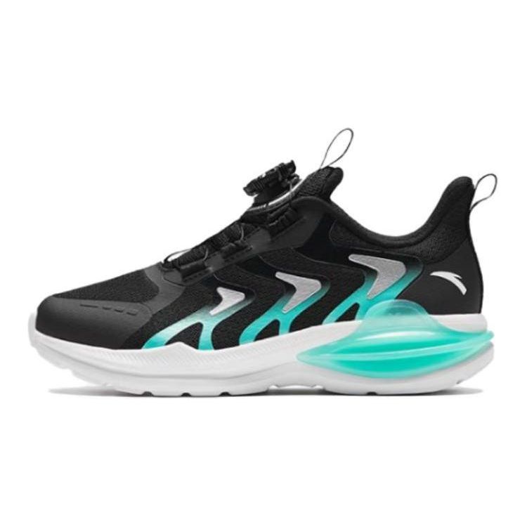Anta Kids Non-Slip Wear-Resistant Low-Top Running Shoes Kids sneaker Black Green A312345513-3 36 black