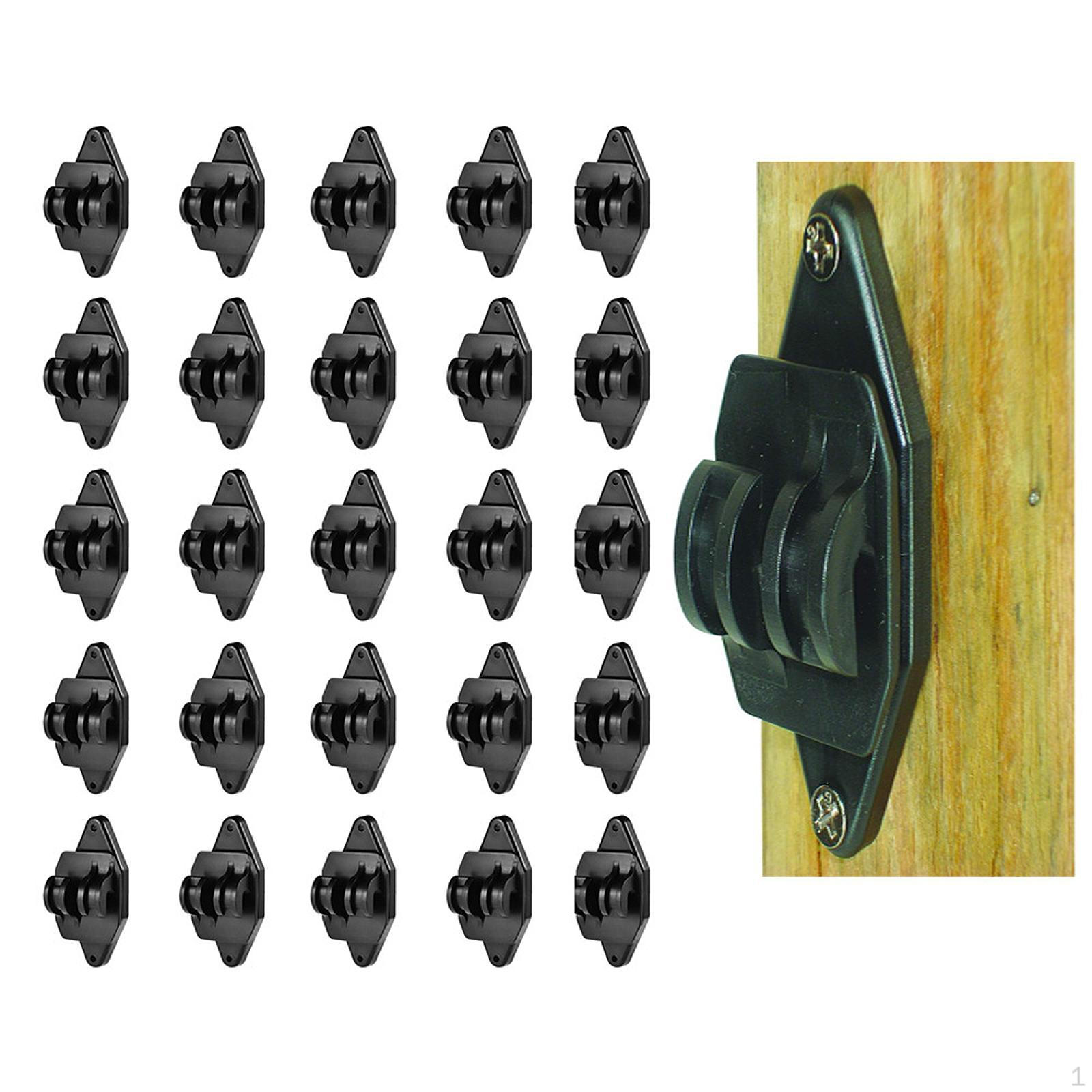 25x Electric Fence Insulators Garden Accessories Easy to Use Multifunctional Nail on Insulator for black Fairy Angel