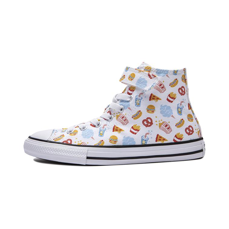 Converse Удобные Повседневные Высокие Детские Кеды Детские Кроссовки Белые A07377C 35 white