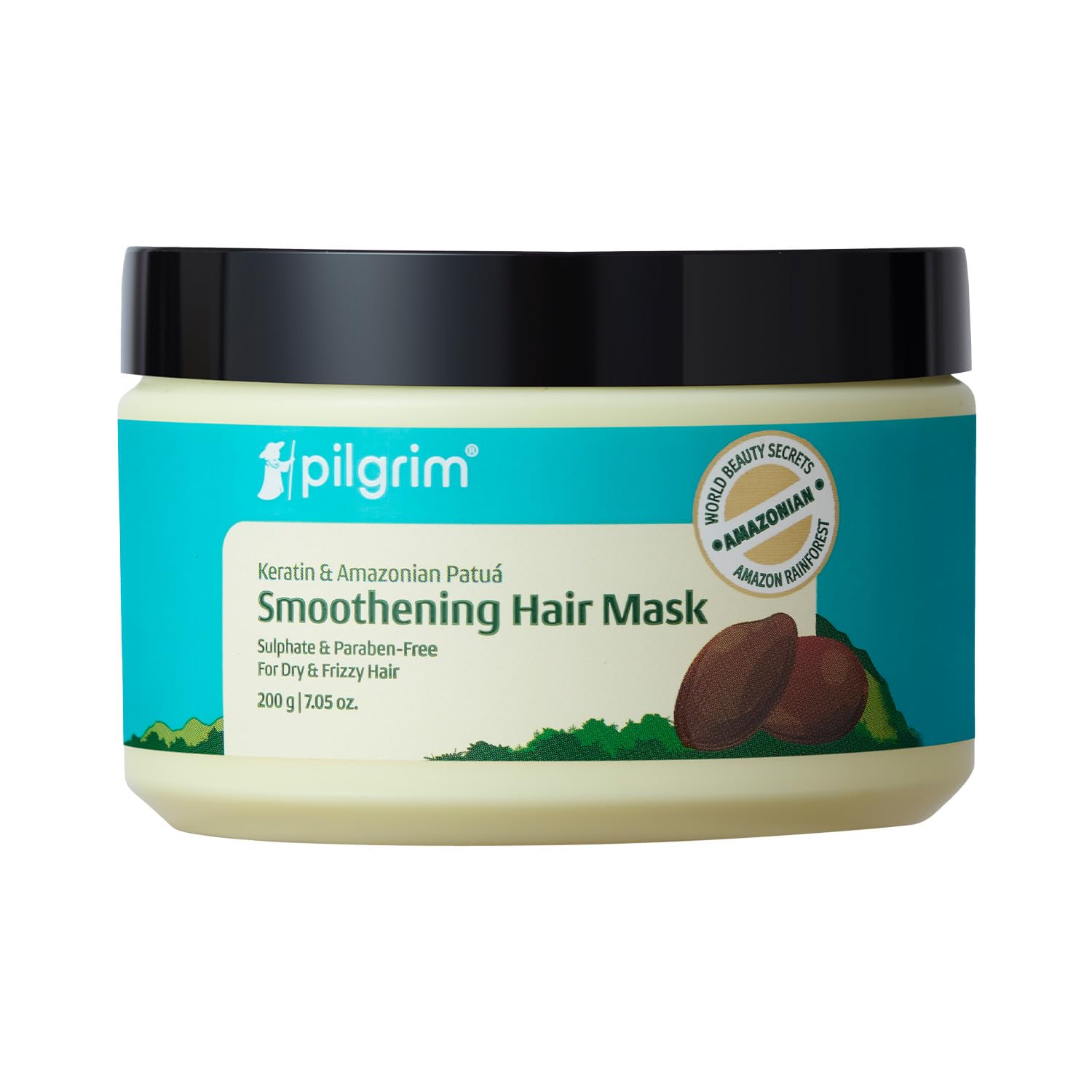 PILGRIM Amazonian Patua & Keratin Hair Mask 200g Pack of 1 For Smooth, Hydrated, Frizz-Free Hair black The Wish Health And Beauty