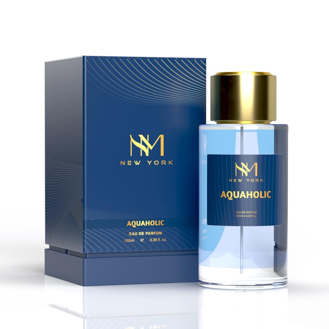 NM New York Aquaholic Luxury Perfume | С ароматной смесью акватических и свежих нот | Парфюм унисекс | 100 мл 100 ml gray wild-era