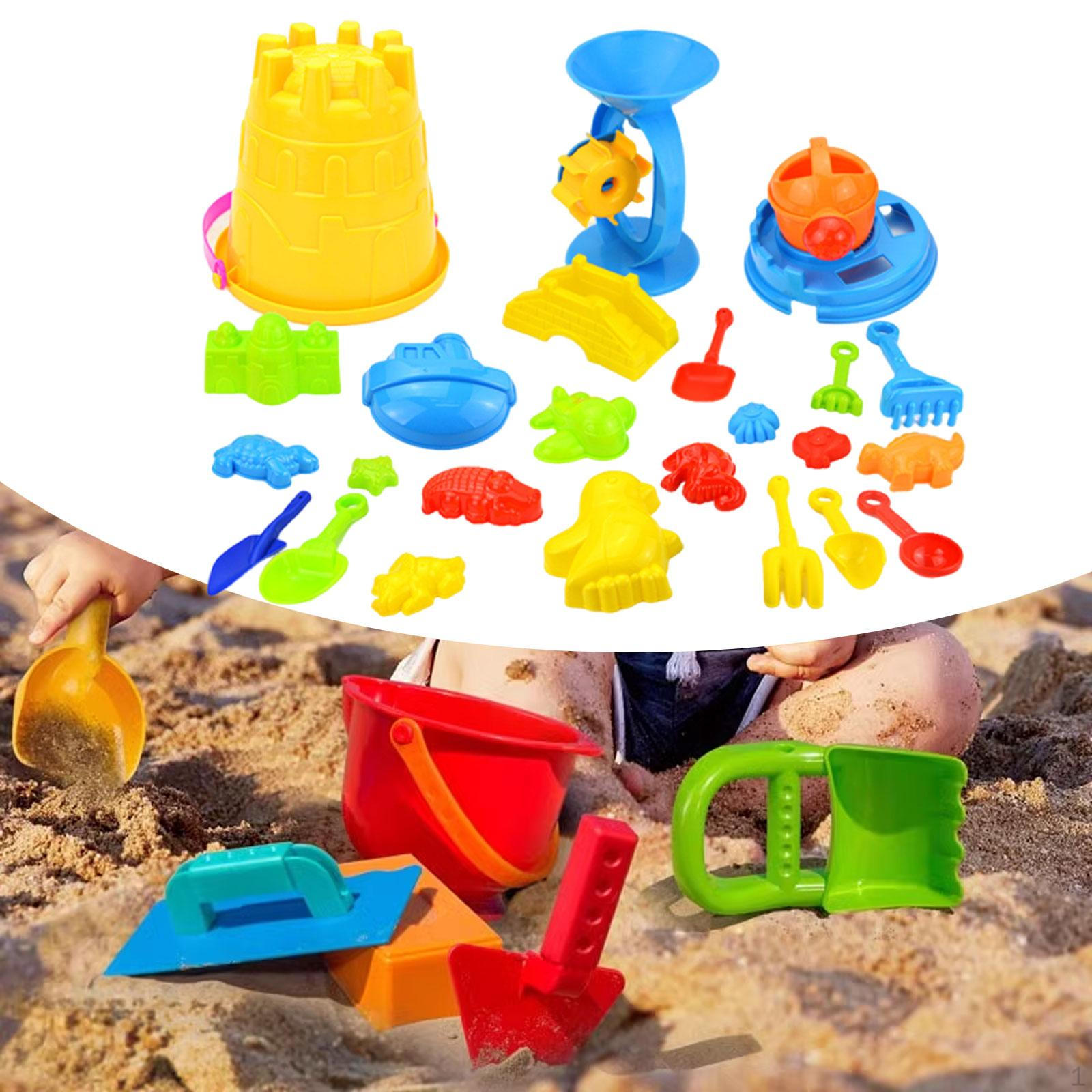 Набор из 25 предметов для игр с песком на пляже, Игрушки-замки, Конструктор для мальчиков и девочек yellow Crafttradeonline