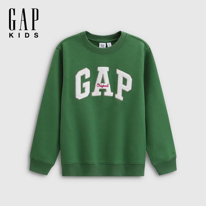 Флисовая толстовка с логотипом Gap для девочек 130/64 темно-зеленого