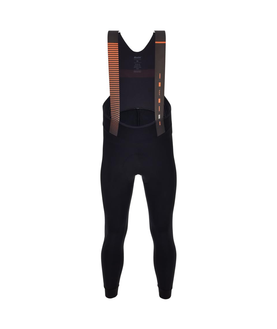 Мужские велотрусы и велосипедные колготки Santini Hero, Черный/Оранжевый black Omi Japan Products