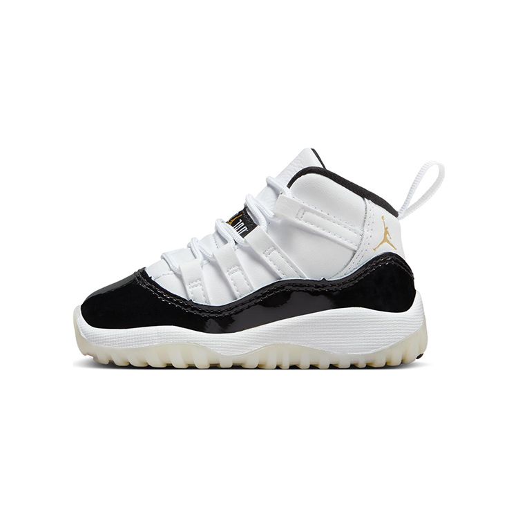 Детские кроссовки Air Jordan 11 Retro TD Gratitude / Defining Moments Белый Черный Металлик-Золото 378040-170 26 white