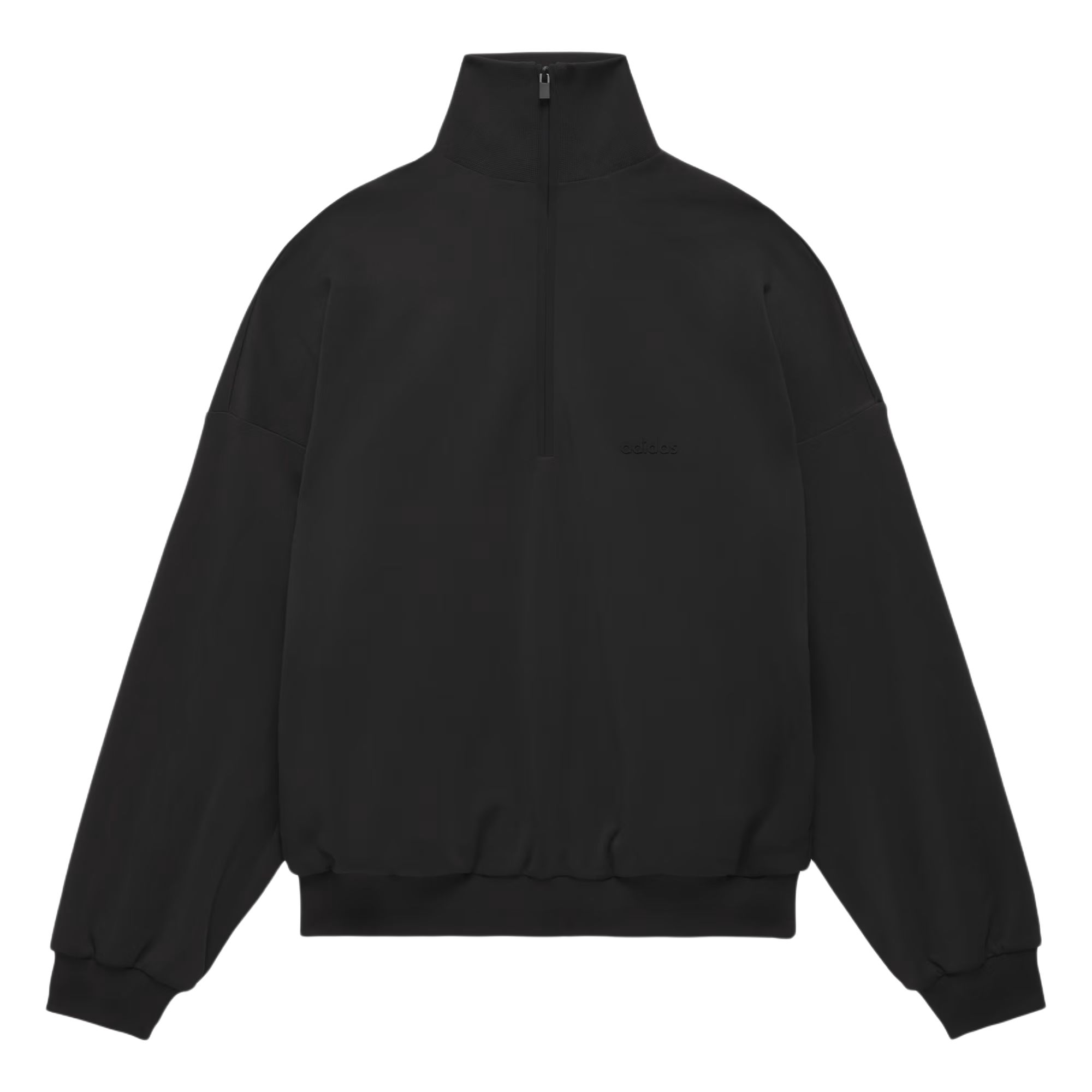 Fear of God Athletics Трикотажный свитер с застежкой-молнией 1/2, черный, для мужчин, уличная одежда IM5317 S black adidas