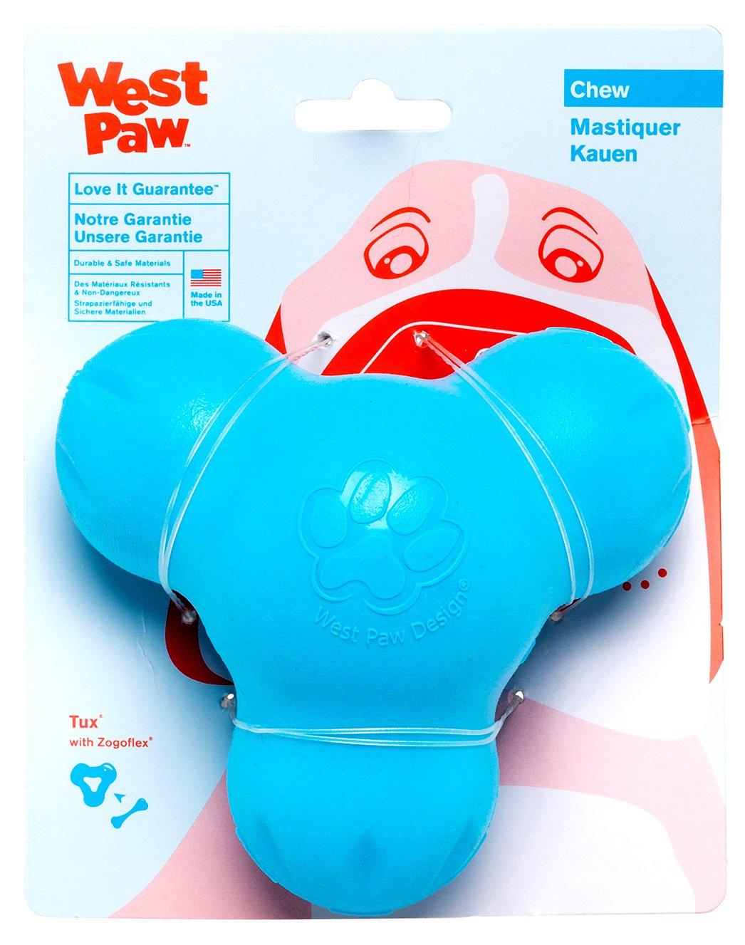 Игрушка для собак West Paw, развивающая игрушка Zogoflex Tux Aqua Blue, размер S white Zen Picks - Japan Product select -