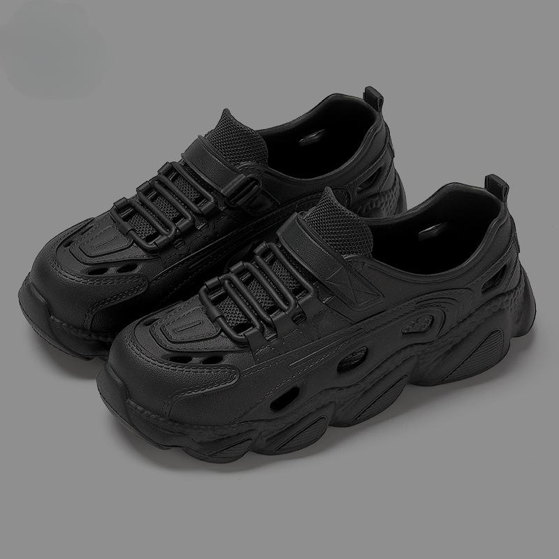 Мужские летние туфли Hole для активного отдыха Creek Tracing Breathable Home Home Eva Soft Bottom Non-Slip Heel Sandals 36 чёрный Ant Outlets