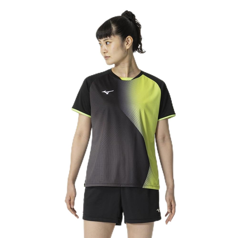 Mizuno Игровые шорты для настольного тенниса JTTA Размер L Рубашка, Рукав, Сертифицированные, Влагоотводящие, Быстросохнущие, Унисекс, Черный, (82JAB214) чёрный