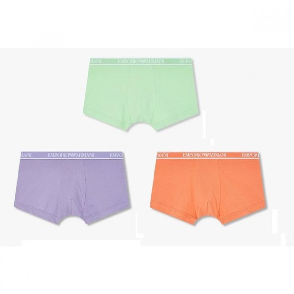 Emporio Armani Мужские хлопковые трусы с резинкой 3 шт. Комплект  0815112309 0815112310 0815112311 M(100) beige