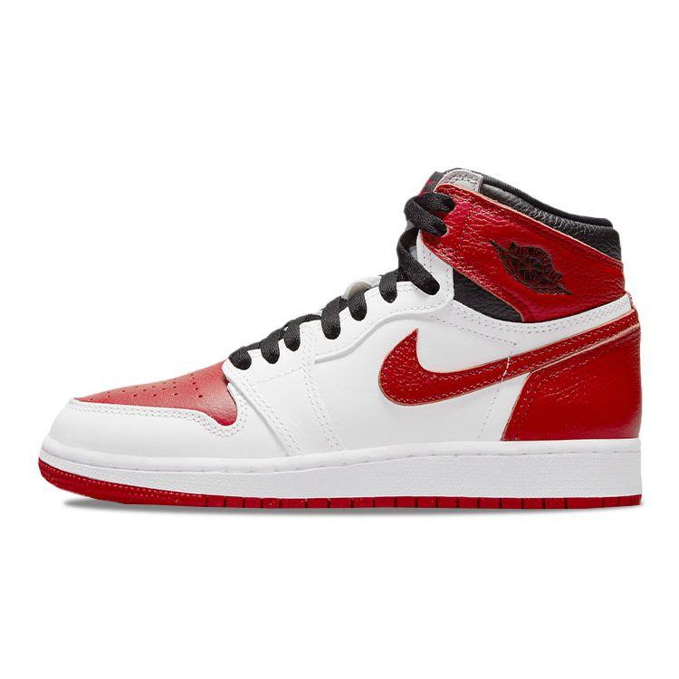 Детские кроссовки Air Jordan 1 Retro High OG GS Heritage Red White University-Red 575441-161 35.5 white