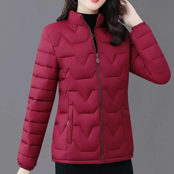 WTEMPO женские зимние пуховые пальто однотонные тонкие короткие ватные куртки большого размера с воротником-стойкой на молнии хлопковые пальто XXXXXL красный