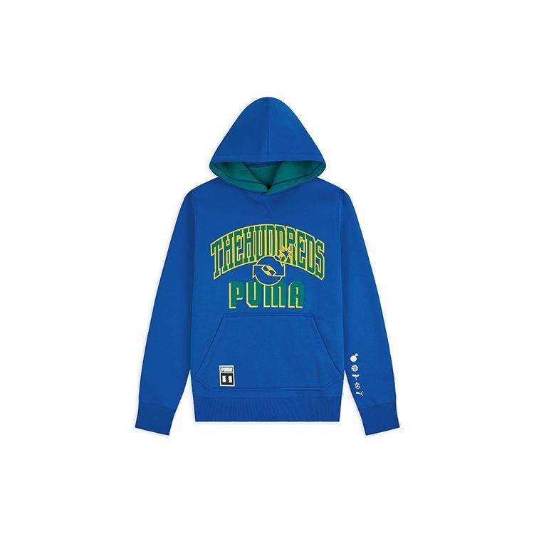 Двусторонняя толстовка с капюшоном Puma X The Hundreds с логотипом, мужские топы, синий, зеленый 598311-89 S blue