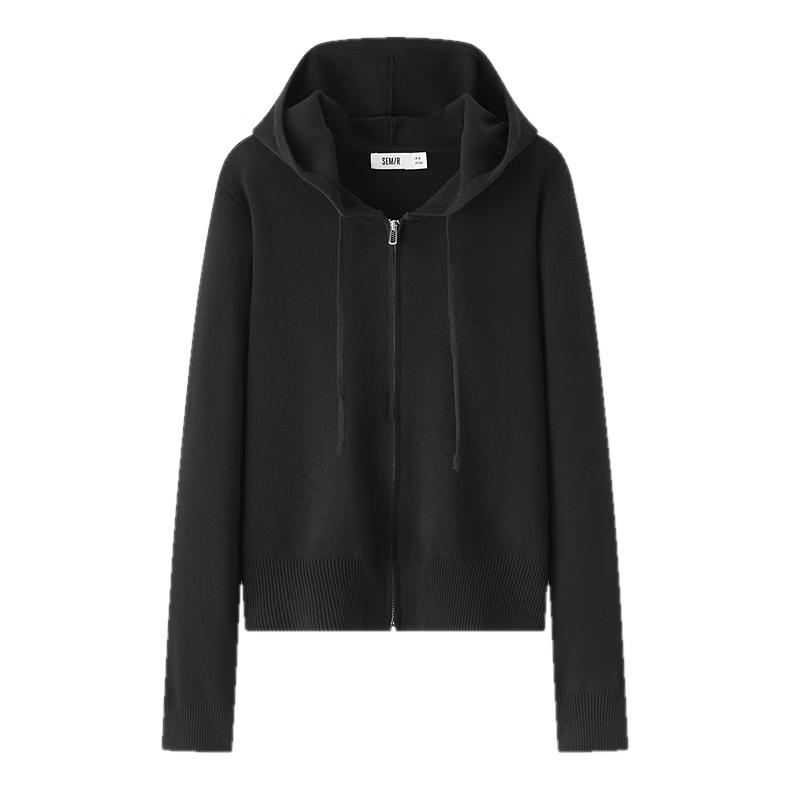 Женский вязаный кардиган с капюшоном Semir M black JDST online