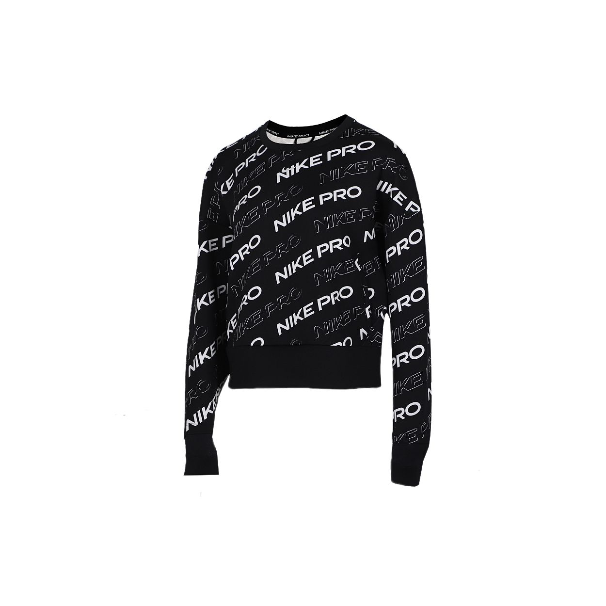 Женская толстовка свободного кроя Nike Pro Dri-FIT с круглым вырезом и длинными рукавами, черные CJ3589-010 L black