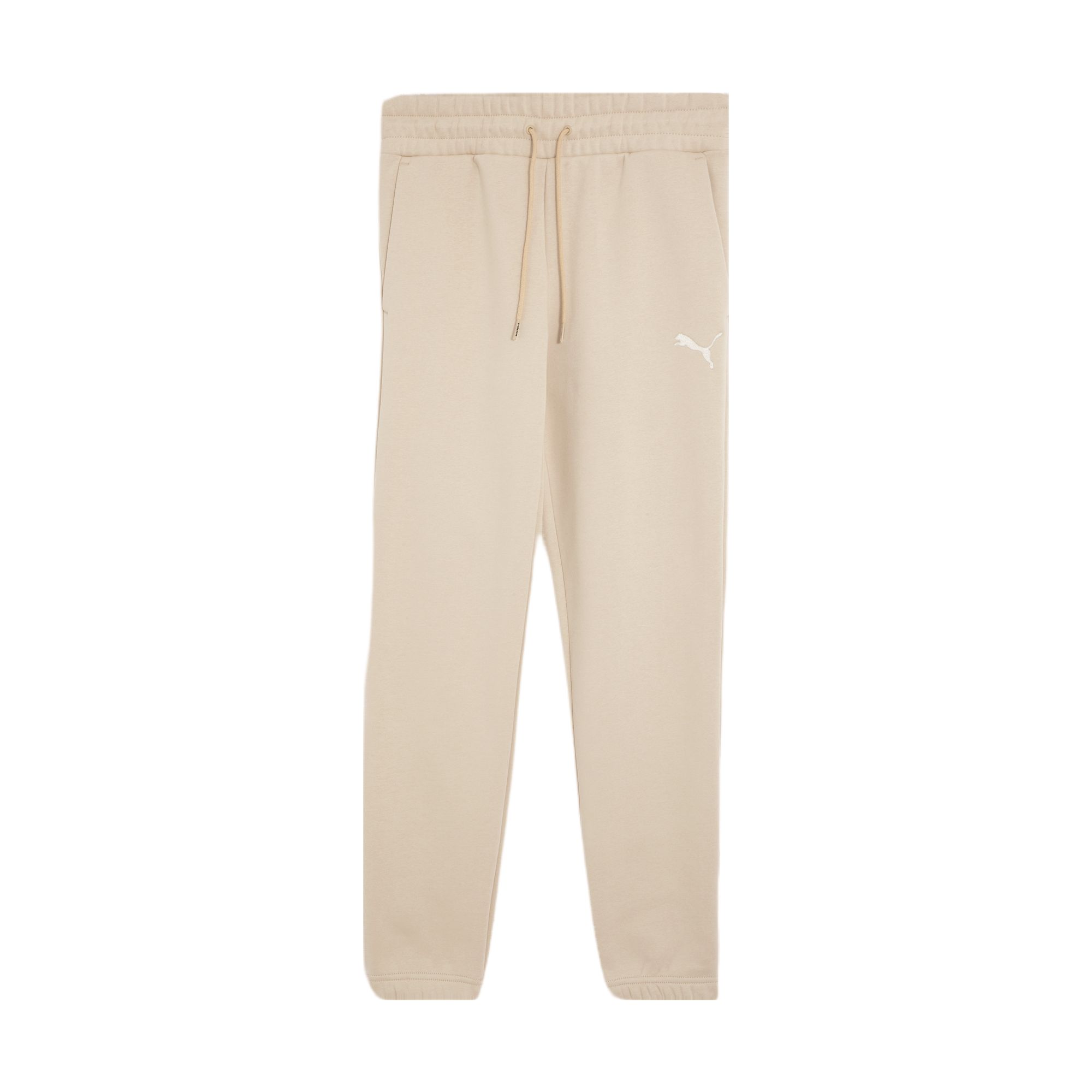 Puma Elevated Sweatpants With Fleece And Thickened Mid-Waist Drawstring Simple Casual Pants Women pants Oatmeal 683869-09 S beige
