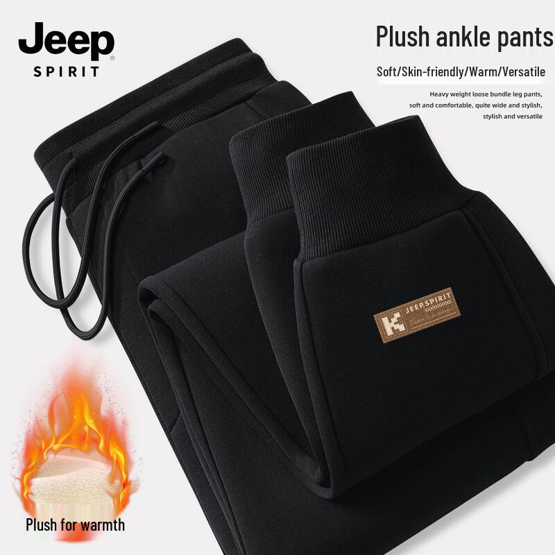 Мужские флисовые спортивные штаны на кулиске JEEP SPIRIT 2XL black JDST online