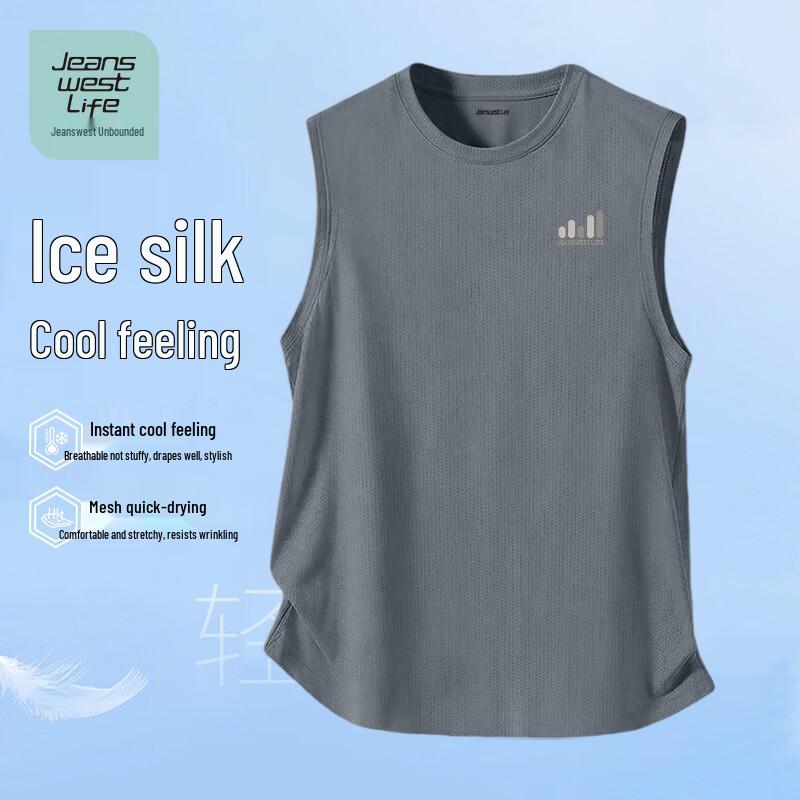 Мужская майка-сетка из ледяного шелка Jeanswest Youth 4XL gray JDST online