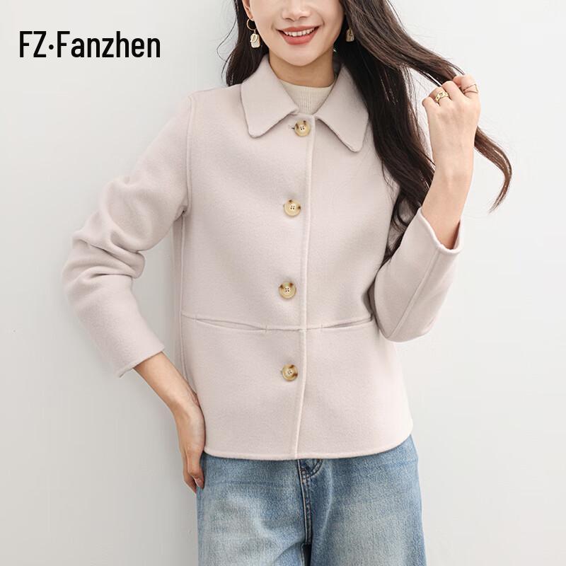 Женское короткое пальто Fanzhen из 100% шерсти S gray JDST online
