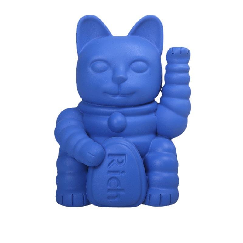 Украшения Lucky Cat для входа, телевизора, тумбы, гостиной, украшения для дома, офисного освещения, роскошного мягкого украшения, подарка на открытие blue Simple and warm
