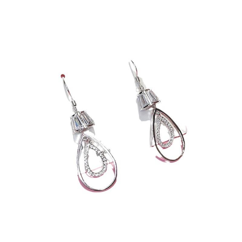 Корейские модные именные серьги Dongdaemun, длинные, супер фея, ушной крючок white Original jewelry design