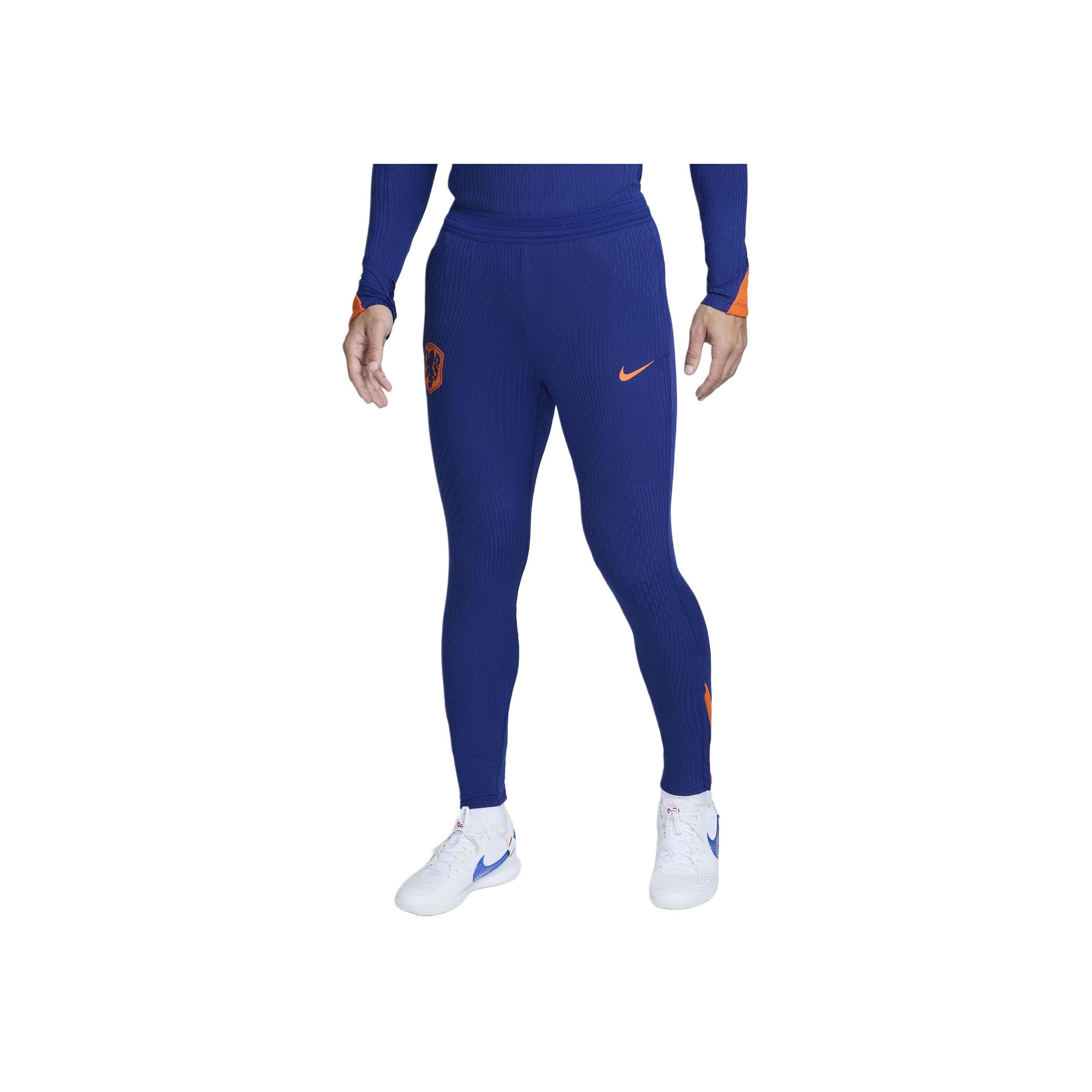 Nike Netherlands Strike Elite Color Block Comfortable Breathable Football Knitted Sports Pants Men bottoms Deep-Navy FJ2021-455 S blue