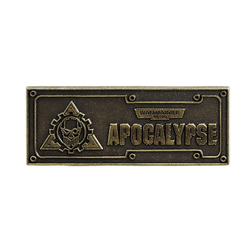 Брошь-череп Warhammer Apocalypse: Ретро-сувенир для Sci-Fi-геймера. бронзовый Shopping Party