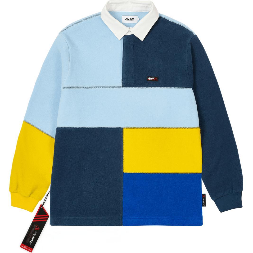 Palace Polartec Заплатки Регби Многоцветные Унисекс Топы Разноцветные P27ES090 M yellow