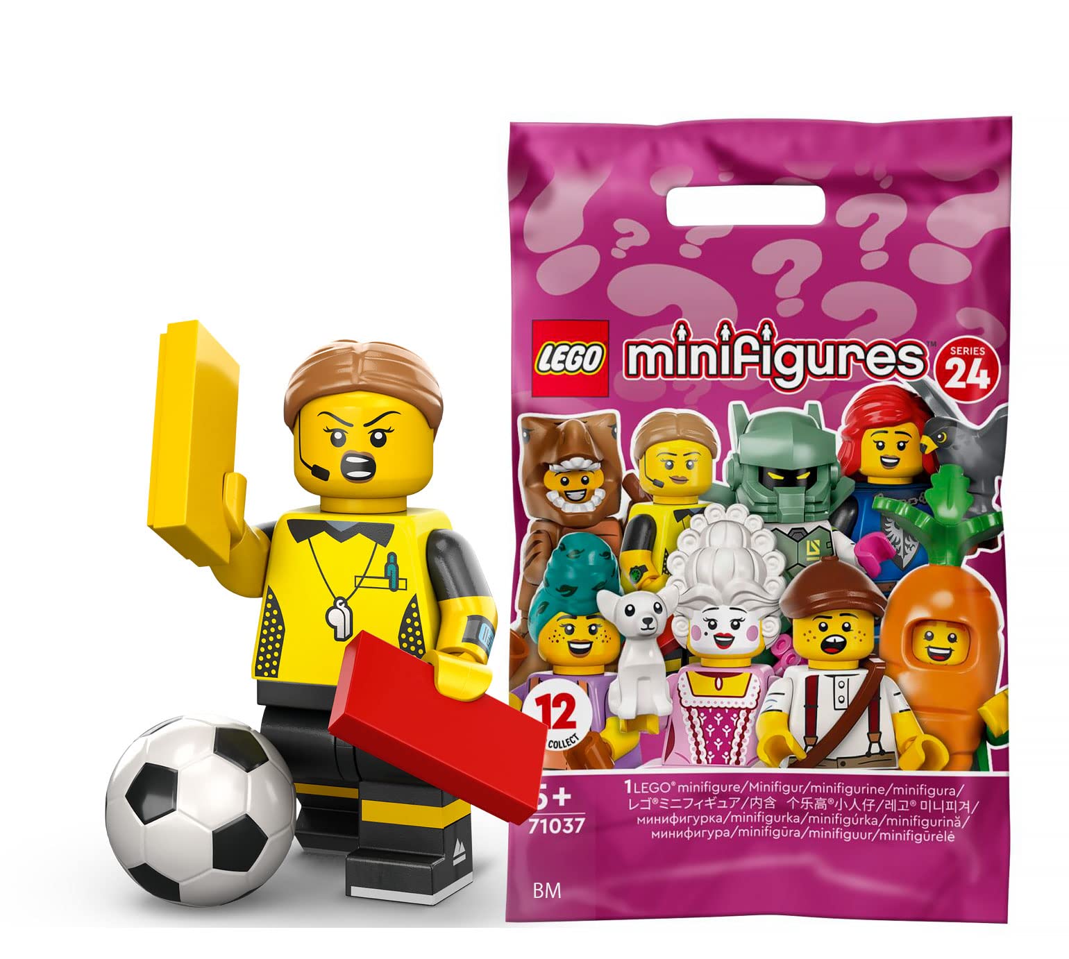 LEGO Серия минифигурок 24 Футбольный судья [71037-1] yellow Sliema Japan Products