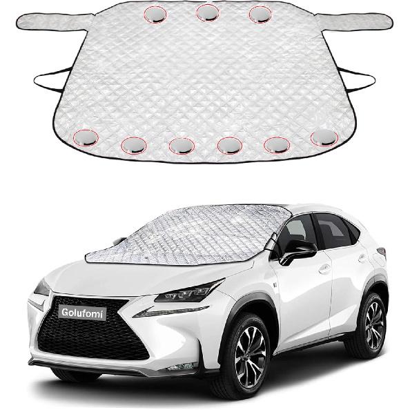 Car Windshield Snow Cover Magnetic Winter Cover For Ice, Frost And Snow In All Weather Fits Most Cars SUV white 91220103MAC12CXP85