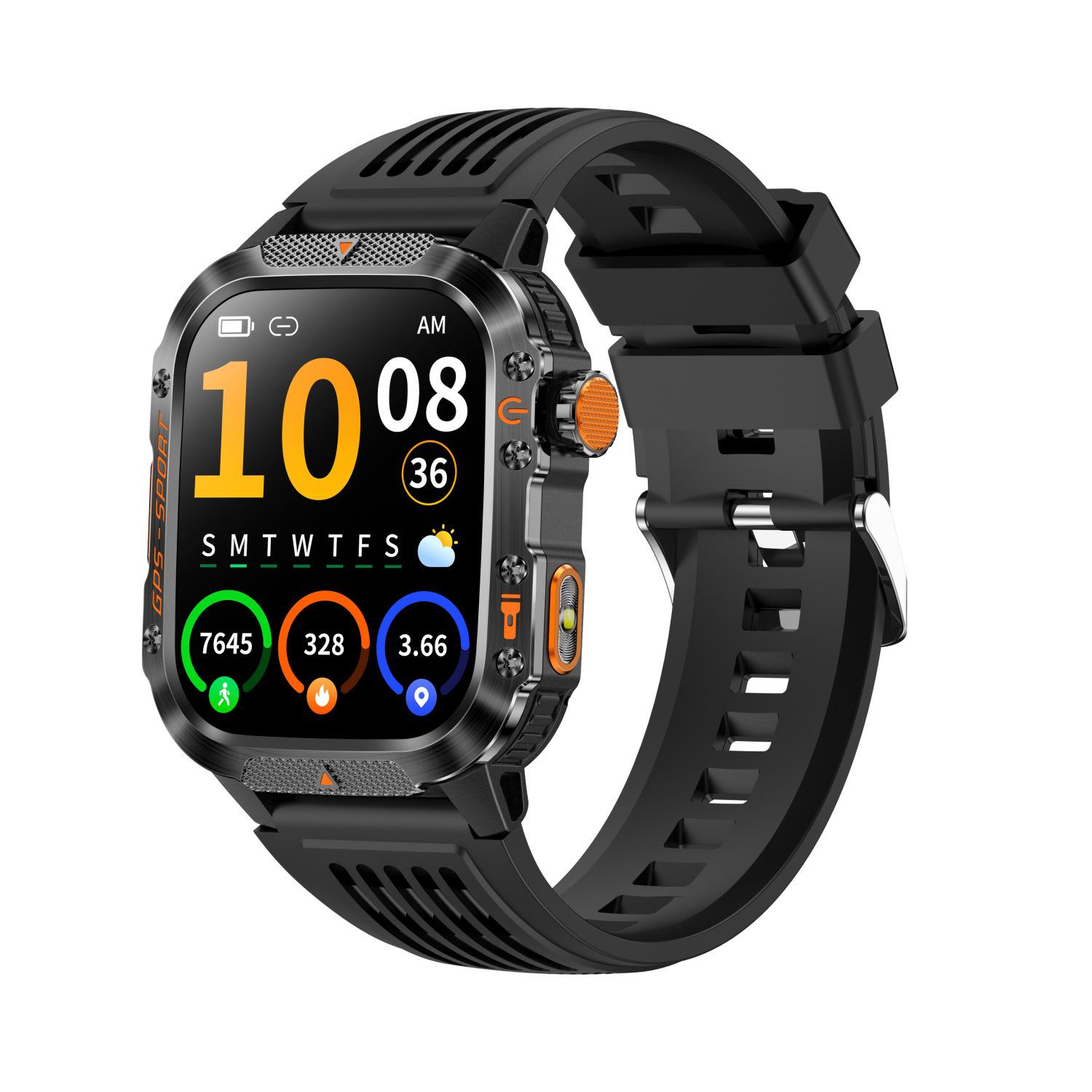 Умные часы HT36: GPS, Звонки по Bluetooth, Пульс, Безопасность на открытом воздухе, Спортивные функции чёрный GadgetGrip