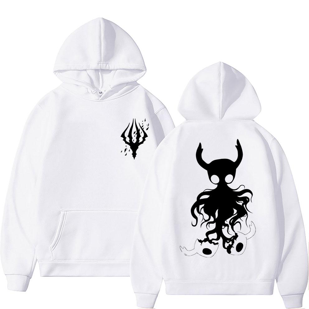 Игровой Худи Hollow Void Hollow Knight Darkside с принтом Мужской Манга Мода Худи Спортивный костюм Мужчины Женщины Аниме Худи S white High Quality Clothing NO.1