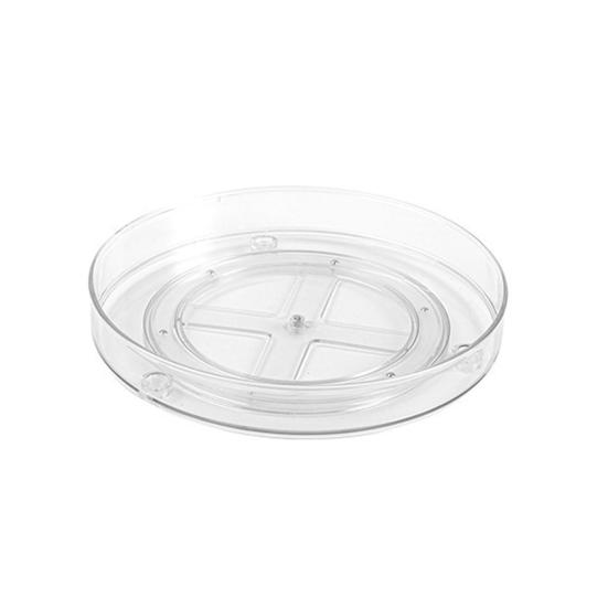Вращающийся на 360 градусов лоток для хранения 1/2/3 слоя Lazy Susan Organizer Кухонный шкаф для кладовой Прилавок Держатель для специй Косметическая поворотная стойка L Single Layer white yiyoubao