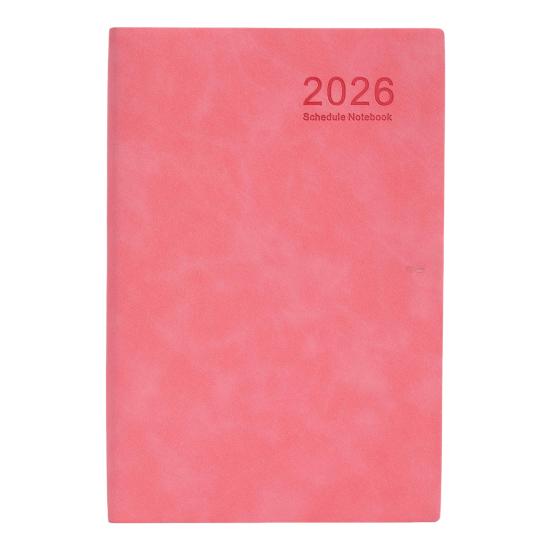 Ежедневник на 2026 год, книга-расписание А5 в твердом переплете, планер с цветными вкладками, книга для записи встреч, напоминания, список дел, годовой планер pink Mode Watches