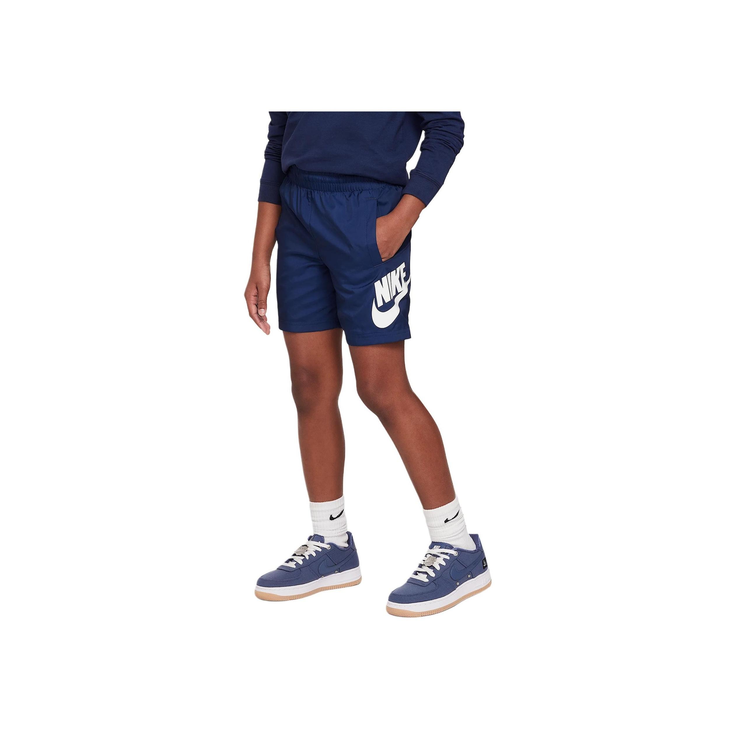Nike Logo Elastic Waist Shorts Kids shorts Blue HF8138-410 S blue