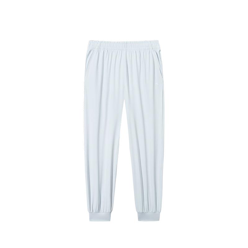 Anta Casual Simple Solid Color Tapered Knit Sports Pants Women bottoms Dream-Shadow-Blue 962527301-3 XS white