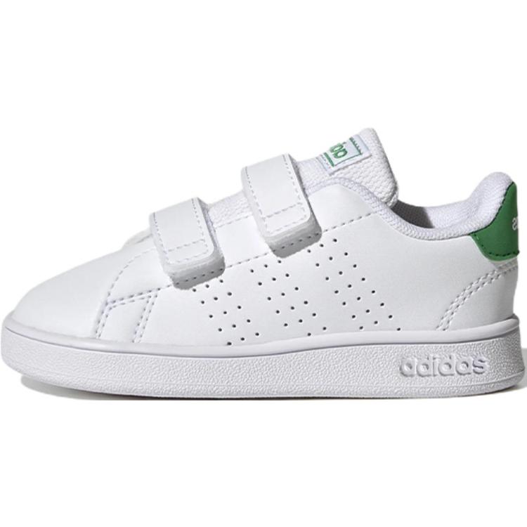 Adidas Neo Advantage Нескользящие Прочные Низкие Ходячие Кроссовки Детская Обувь Белый Зеленый GW6500 23½ white