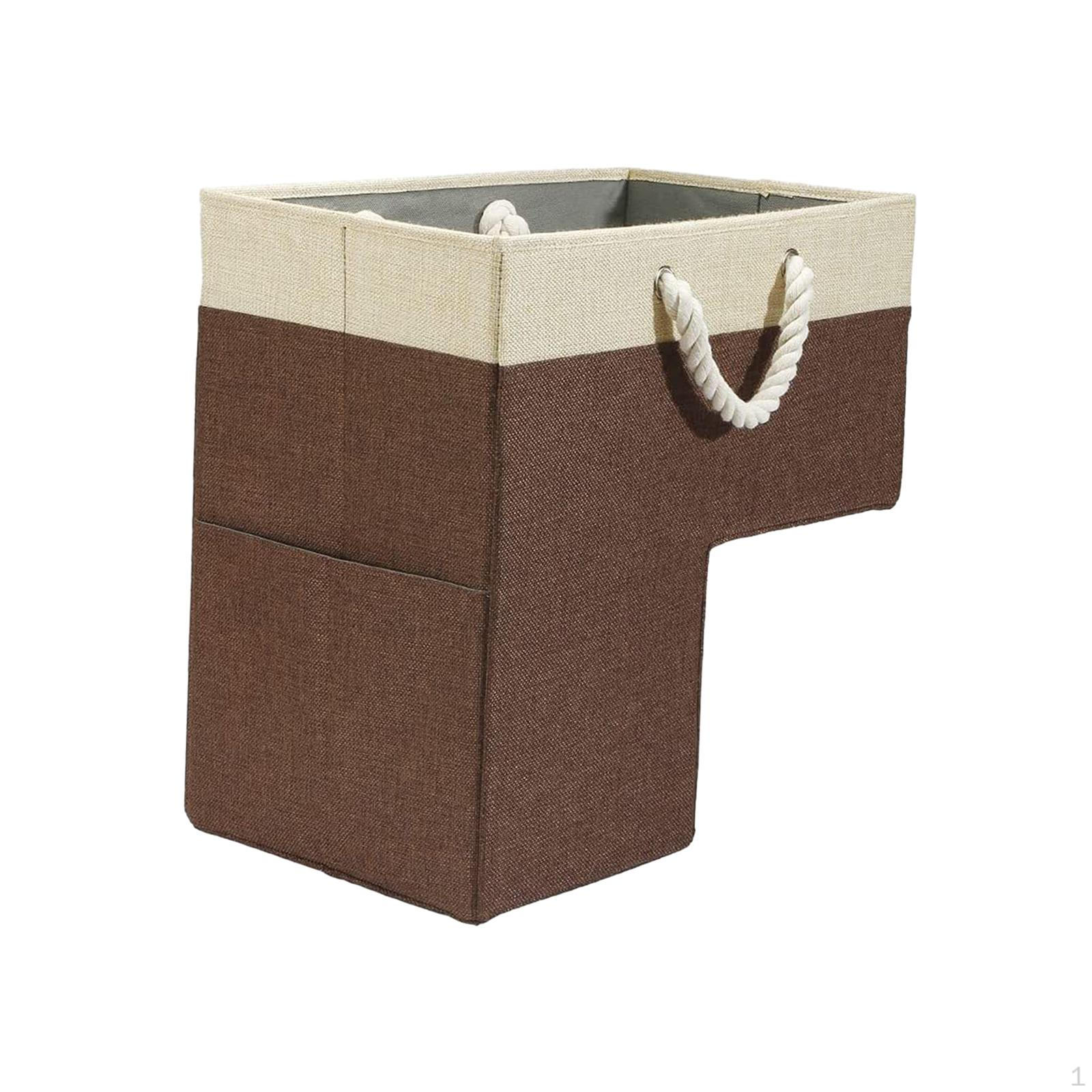 Basket for Stairs with Handles, Storage Solution Steps, Organizer Staircase коричневый Wenjudy