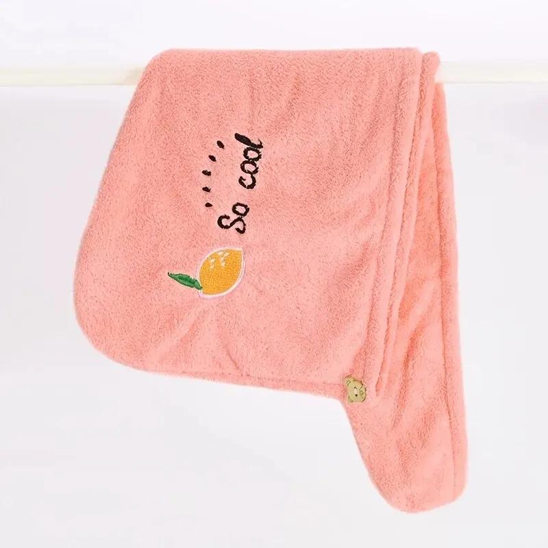 1pc Quickly Dry Hair Hat Super Absorbent Soft Bathroom Women s Head Towels Girls Cute Hair Towel Hair Dry Wrap Bonnets pink ASDA3