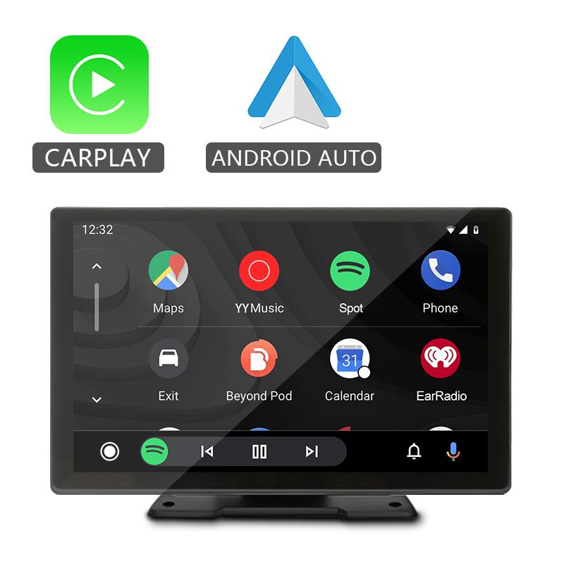 Автомобильный радиоприемник 9 дюймов Android Auto CarPlay Мультимедийный видеоплеер IPS Сенсорный экран AUX Вход Bluetooth MirrorLink Универсальный 9inch black Cars Auto Home