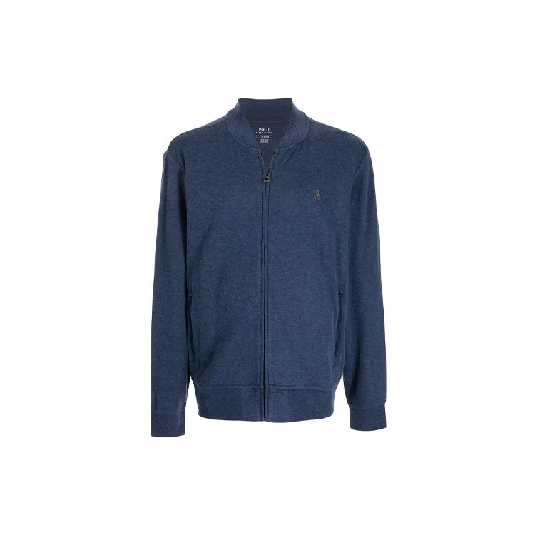 Polo Ralph Lauren Logo Solid Front Zip Knit свитер мужской свитер синий 710842844-002 M blue