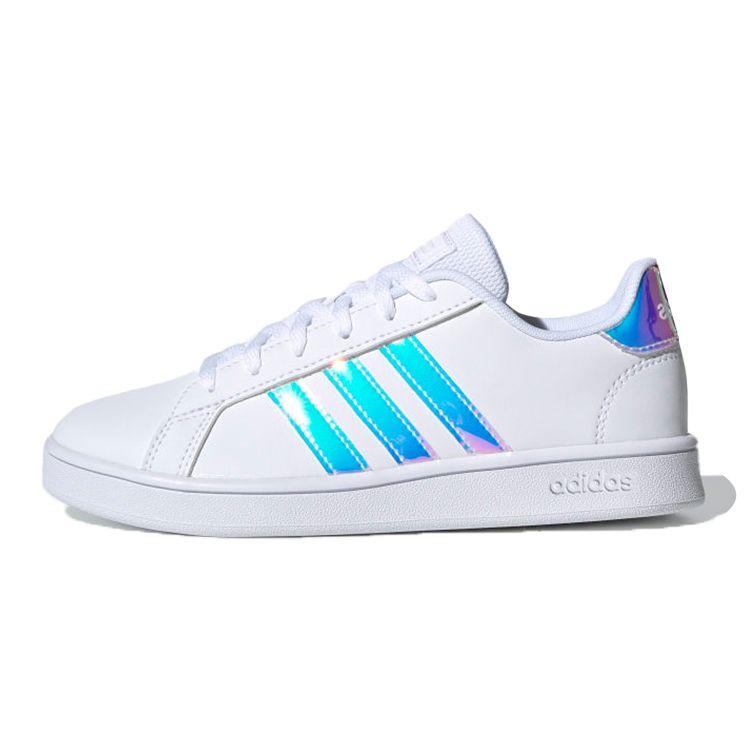 Adidas Neo Grand Court Кожаные Дышащие Низкие Кроссовки Детские Кроссовки Белый Синий FW1274 37⅓ white